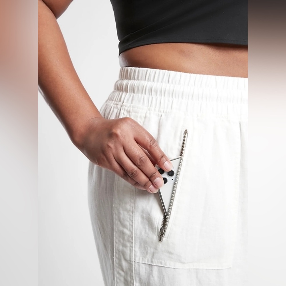 Athleta Cabo Linen Wide Leg Pant - Picture 3 of 6